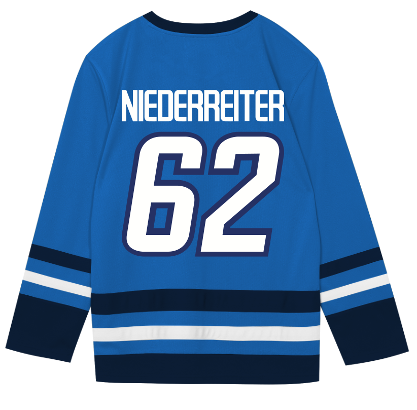 Kinder NHL Niederreiter 62 - Winnipeg Jets Wordmark Fan Jersey Shirt Basic