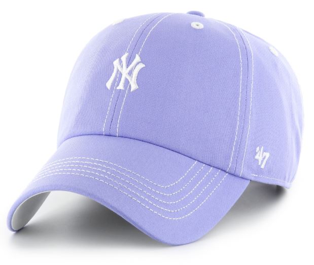 MLB New York Yankees Contrast Stitch &#39;47 Clean Up  Logo White - Lavendel