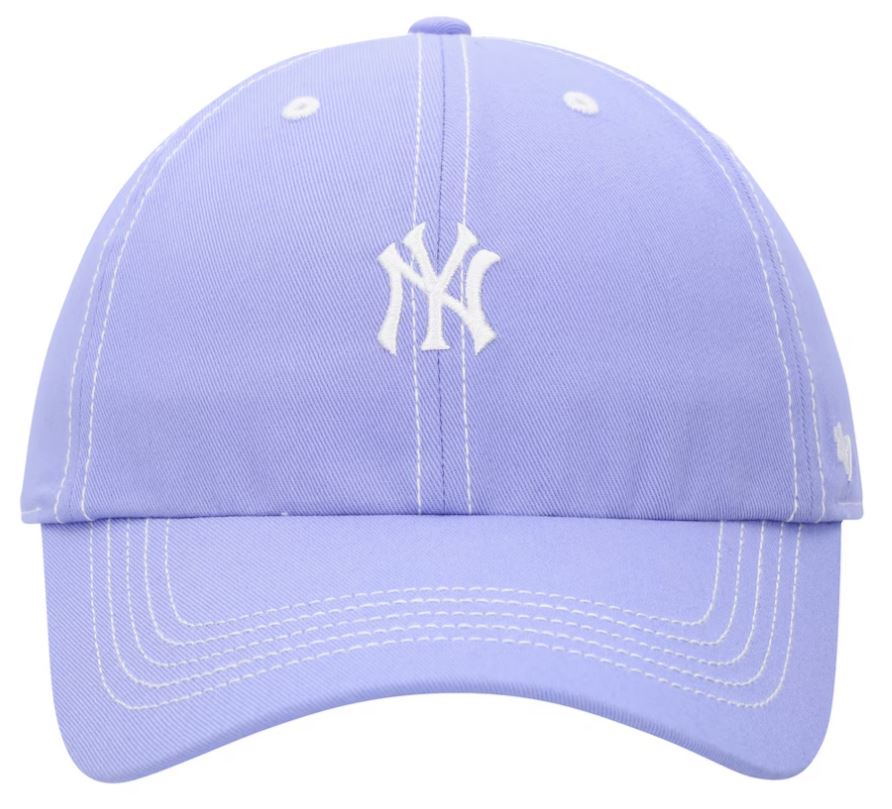 MLB New York Yankees Contrast Stitch &#39;47 Clean Up  Logo White - Lavendel