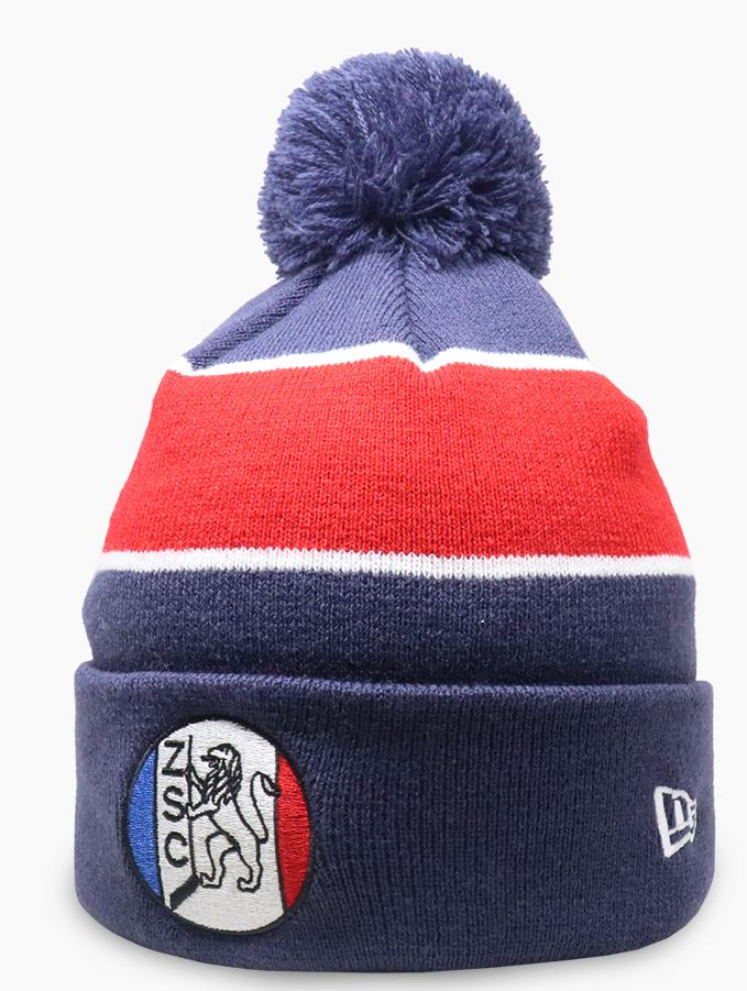 NLA ZSC Lions Beanie Retro Stripes Cuff Knit PomPom