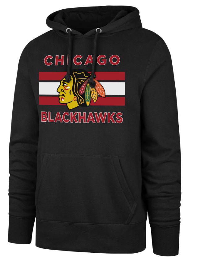 NHL Chicago Blackhawks Hoodie &#39;47 Burnside Stripes