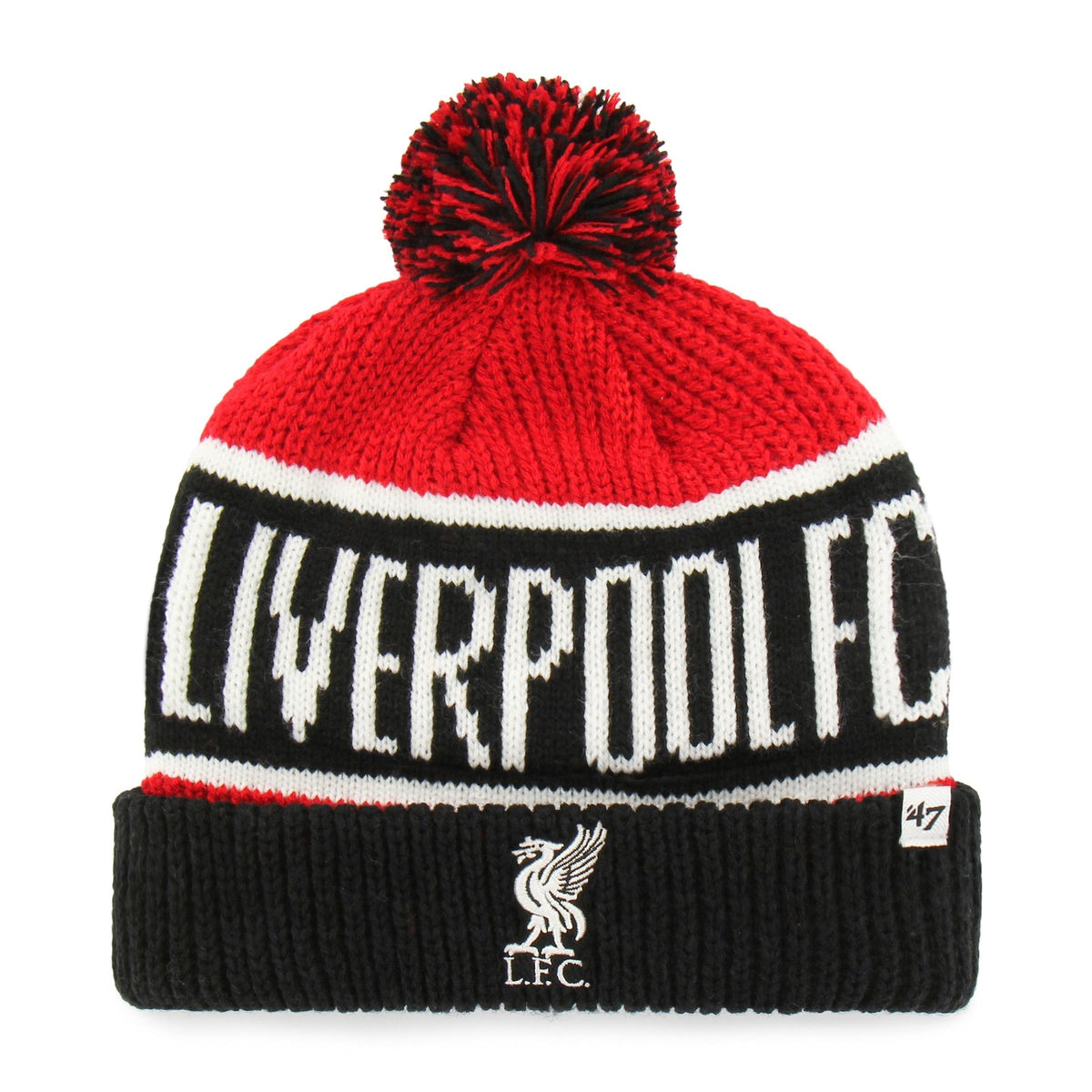 Liverpool FC CALGARY RED &#39;47 CUFF KNIT PomPom