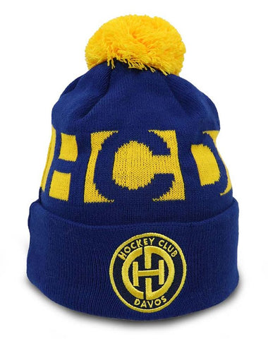 NLA HCD Beanie Blau-Gelb - PomPom