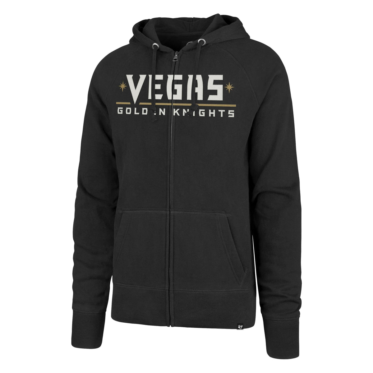 NHL Vegas Golden Knights Ovation &#39;47 Headline Full Zip Raglan Hoodie Charcoal