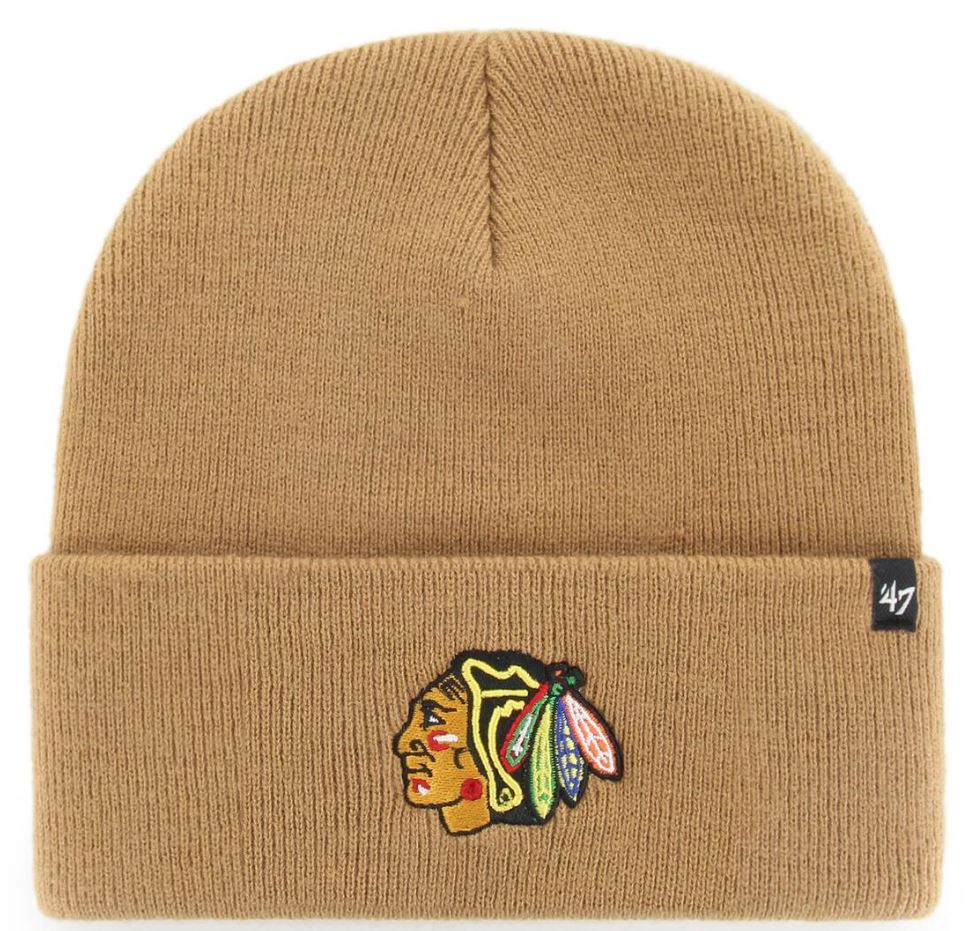 NHL Chicago Blackhawks Haymaker &#39;47 CUFF KNIT - Camel