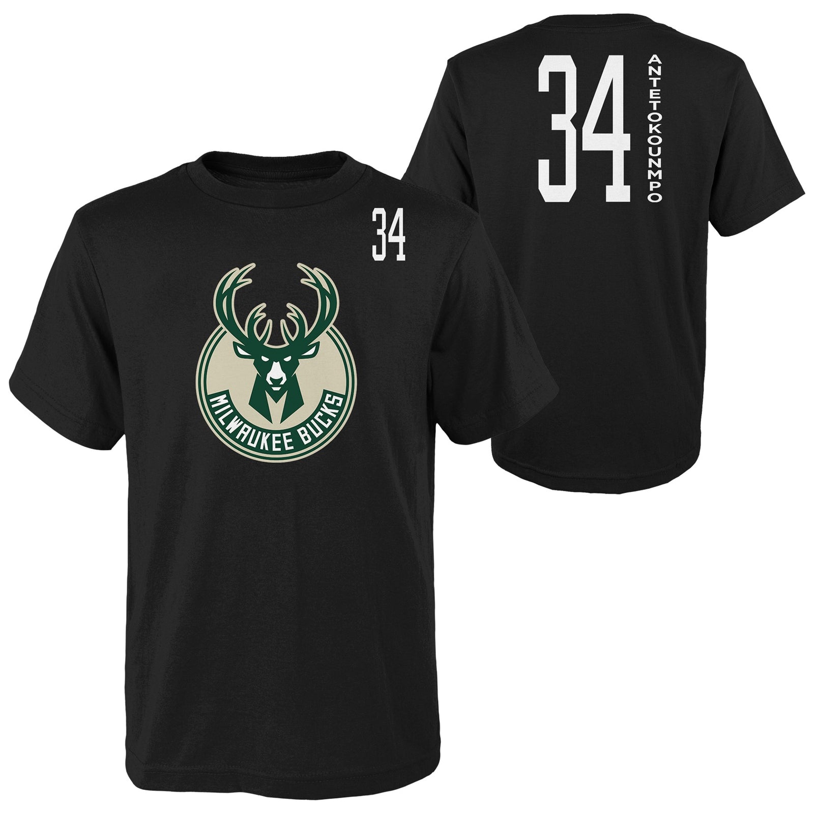 NBA  Antetokounmpo 34 - Milwaukee Bucks T-Shirt