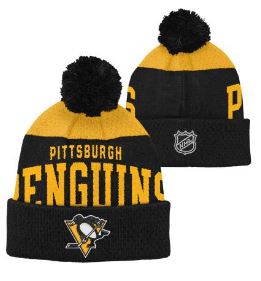 Kinder NHL Pittsburgh Penguins Beanie Stretchark PomPom