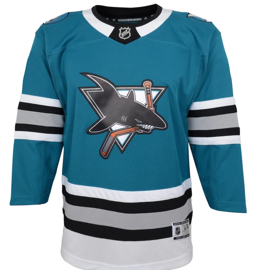 Kinder NHL San Jose Sharks - Home Replica Jersey Teal Neutral
