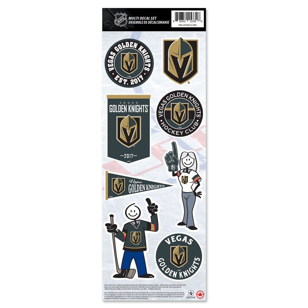 NHL Vegas Golden Knights Stickers Set of 8