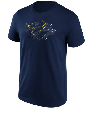 NHL Nashville Predators Etch Graphic Shirt - Navy