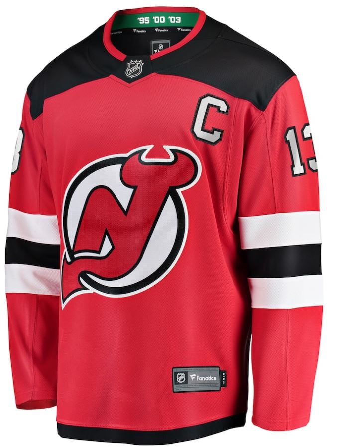 Kinder NHL Hischier 13 - New Jersey Devils Replica Premier Jersey Home