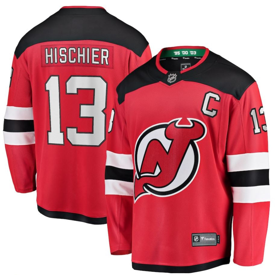 Kinder NHL Hischier 13 - New Jersey Devils Replica Premier Jersey Home