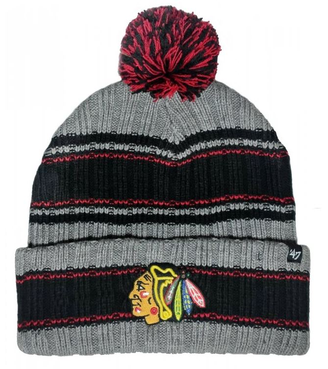 NHL Chicago Blackhawks Rexford &#39;47 CUFF KNIT PomPom
