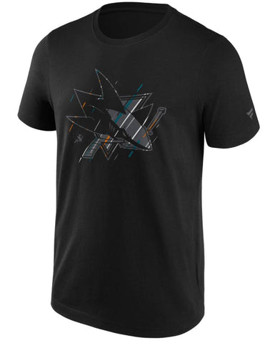 NHL San Jose Sharks Etch Graphic T-Shirt - Black