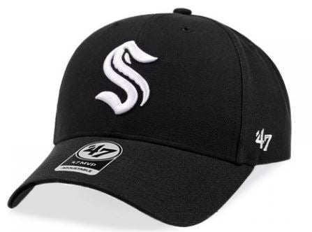 NHL Seattle Kraken &#39;47 MVP SNAPBACK Black - Logo White