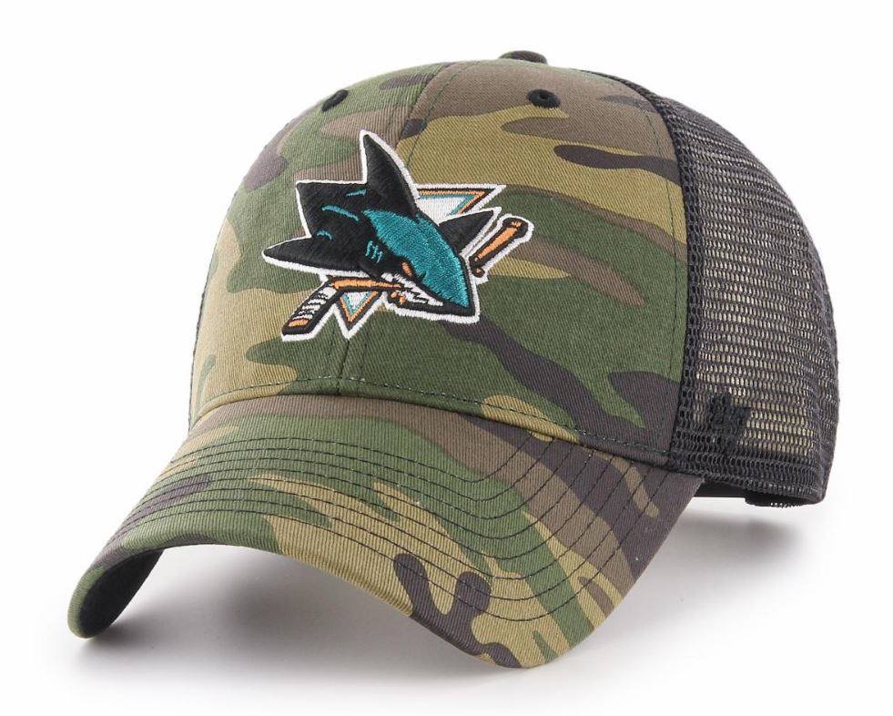 NHL San Jose Sharks Camo Branson &#39;47 MVP NHL Cap