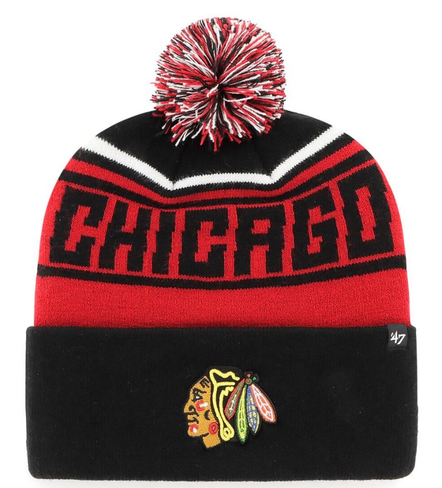 NHL Chicago Blackhaws Stylus &#39;47 CUFF KNIT PomPom