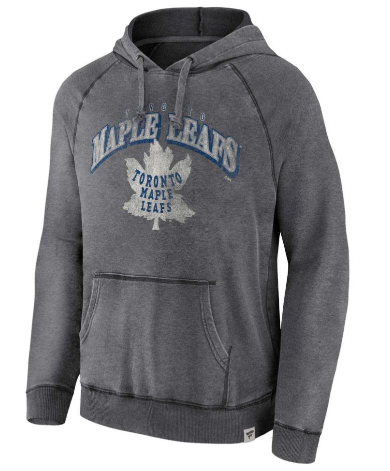NHL Toronto Maple Leafs Hoodie Heritage Broken Ice Washed - Grey